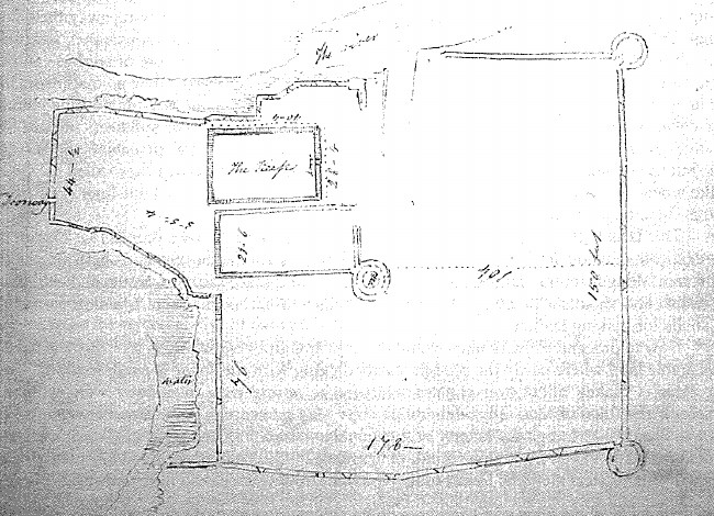 A ground plan of Aughnanure Castle.