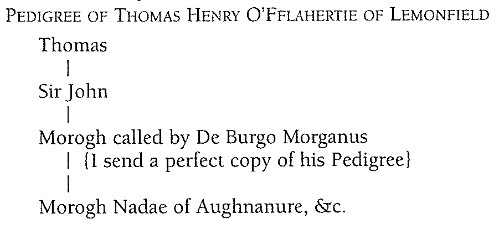 Pedigree of Thomas Henry O'Fflahertie of Lemonfield.