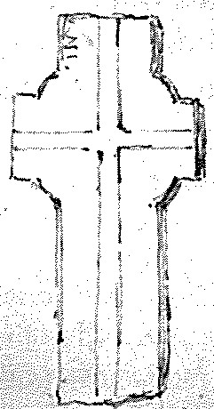 Stone cross at St. Kenirg's Bed, Inish Meain.